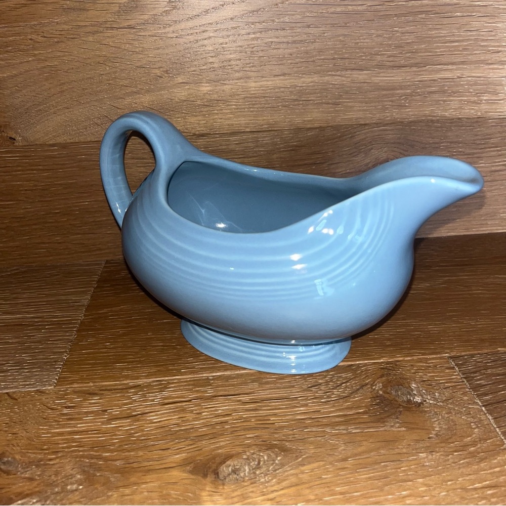 Fiestaware Blue Ceramic Gravy Boat Dish Bowl